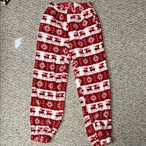 SHEIN Festive Red and White Pajama Pants